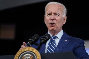 President Joe Biden Delivers Remarks and Receives a COVID-19 Booster Shot