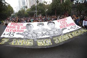 March For 43 Students Killed Seven Years Ago - Mexico