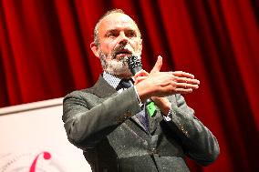 Edouard Philippe Takes Part In A Discussion Event - Liege