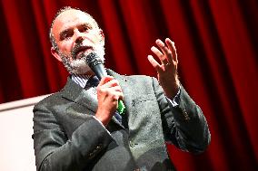 Edouard Philippe Takes Part In A Discussion Event - Liege