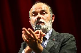 Edouard Philippe Takes Part In A Discussion Event - Liege