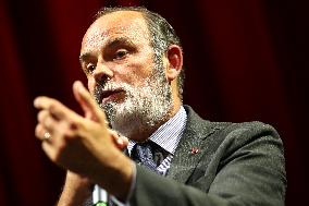 Edouard Philippe Takes Part In A Discussion Event - Liege