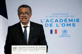 President Macron At The Opening Of The WHO Academy - Lyon