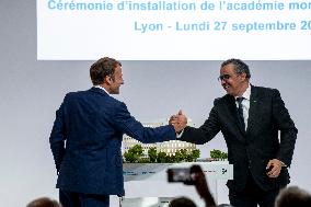 President Macron At The Opening Of The WHO Academy - Lyon