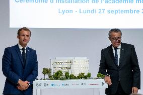 President Macron At The Opening Of The WHO Academy - Lyon