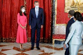 King Felipe and Queen Letizia host a lunch for President of Angola