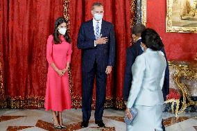 King Felipe and Queen Letizia host a lunch for President of Angola