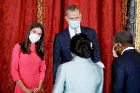 King Felipe and Queen Letizia host a lunch for President of Angola