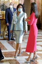 King Felipe and Queen Letizia host a lunch for President of Angola