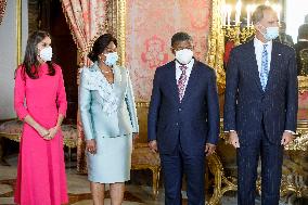 King Felipe and Queen Letizia host a lunch for President of Angola