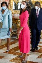 King Felipe and Queen Letizia host a lunch for President of Angola