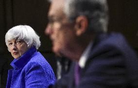 Secretary Yellen And Chairman Powell Testify on Capitol Hill - Washington