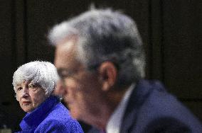 Secretary Yellen And Chairman Powell Testify on Capitol Hill - Washington