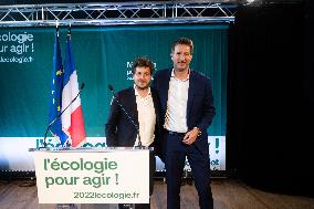 Yannick Jadot speech after winning the EELV primary - Pantin