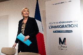 Marine Le Pen Immigration Referendum - Paris