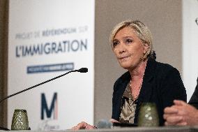 Marine Le Pen Immigration Referendum - Paris