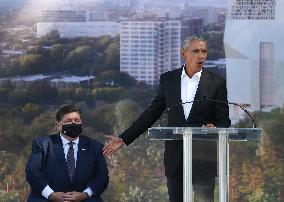 Official Groundbreaking Of The Obama Presidential Center - Chicago