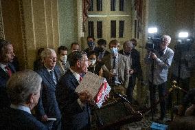 Senate Democrat's Policy Luncheon Press Conference - Washington