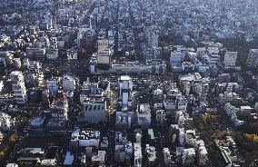 Aerial photo of Sapporo