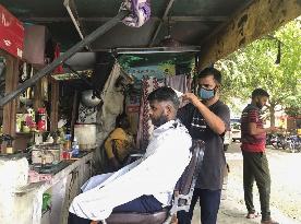 Barber shop in New Delhi