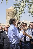 French Président Emmanuel Macron visiting the Al-Nuri Mosque - Mosul