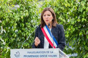 Inauguration Of The Promenade Gisele Halimi - Paris