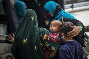 Afghan Refugees Arrive At Dulles Airport - Virginia