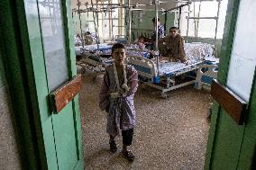 Injured people at Kabul hospital