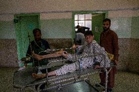 Injured people at Kabul hospital