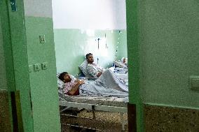 Injured people at Kabul hospital