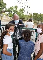 President Macron Visits Bouge Elementary School - Marseille