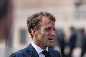 President Macron Visits The Calanques National Park - Marseille