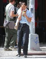Katie Holmes out in New York