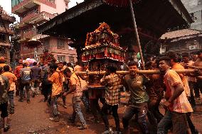 Sindur Jatra festival in Thimi, Nepal