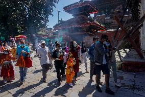 Gai Jatra Cow Festival in Kathmandu, Nepal