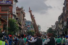 Chariot festival of Rato Machindranath is celebrated in Nepal.