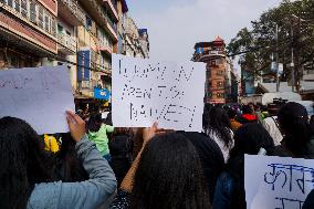 Protest rally against rising violence against women in Kathmandu