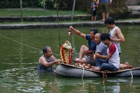 Naag Panchami festival or Snake worship festival being observed