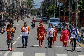 Indra Jatra Festvial amid pandemic restriction in Kathmandu