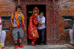 Indra Jatra Festvial amid pandemic restriction in Kathmandu