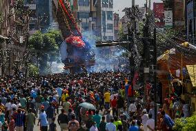 Devotees and police clash during chariot procession in Nepal