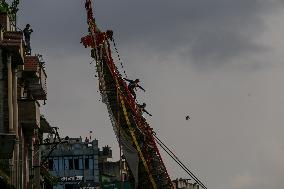 Chariot festival of Rato Machindranath is celebrated in Nepal.