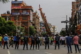 Chariot festival of Rato Machindranath is celebrated in Nepal.