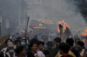 Final Day of Chariot Festival in Nepal