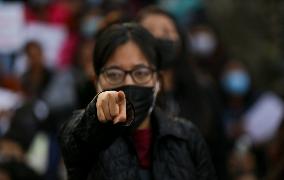 Protest rally against rising violence against women in Kathmandu