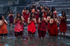 A month long Shree Swasthani festival in Kathmandu, Nepal