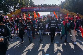 Protest against the dissolution of parliament in Kathmandu
