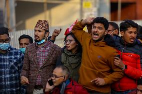 Protest Against Nepal's Prime Minister