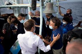 President Macron Heads To The Calanques National Park - Marseille