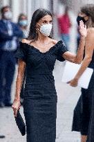 Queen Letizia Arrives At Retina Eco Awards - Madrid